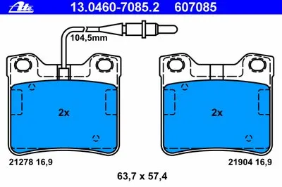 Комплект тормозных колодок, дисковый тормоз ATE купить