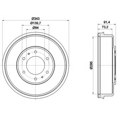 Тормозной барабан HELLA PAGID купить