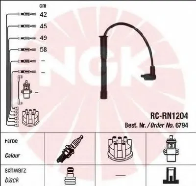 Комплект проводов зажигания NGK купить