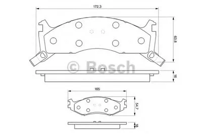 Комплект тормозных колодок, дисковый тормоз BOSCH купить