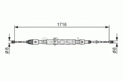 Трос, стояночная тормозная система BOSCH купить
