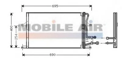 Конденсатор, кондиционер VAN WEZEL купить