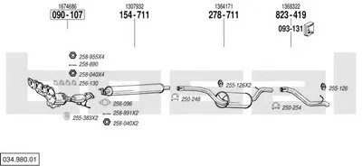 Система выпуска ОГ BOSAL купить
