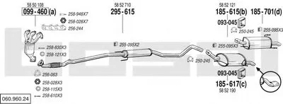Система выпуска ОГ BOSAL купить