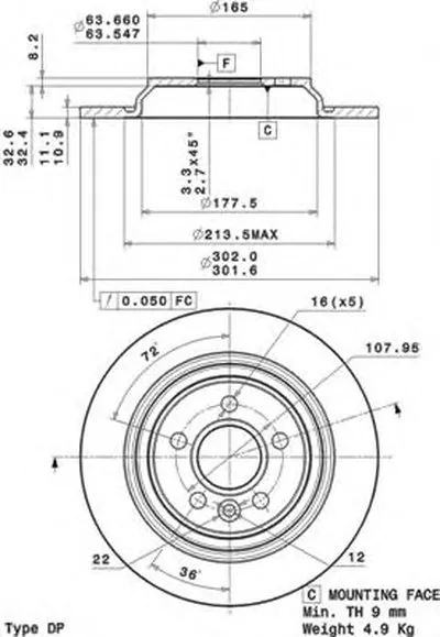 Тормозной диск COATED DISC LINE BREMBO купить