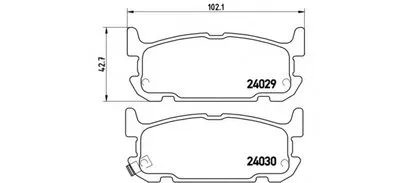 Комплект тормозных колодок, дисковый тормоз BREMBO купить