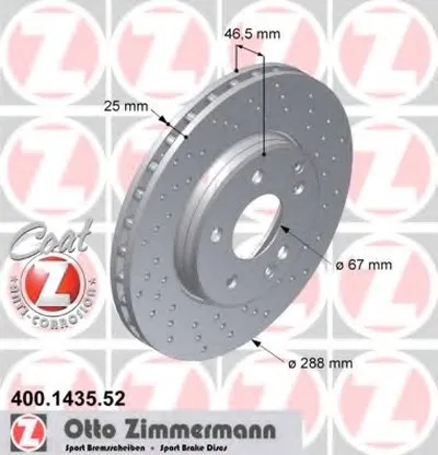 Тормозной диск SPORT BRAKE DISC COAT Z ZIMMERMANN купить