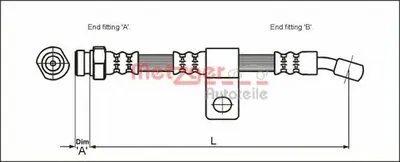 Тормозной шланг METZGER купить