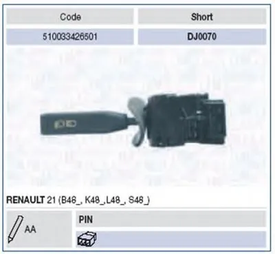 Выключатель на колонке рулевого управления MAGNETI MARELLI купить