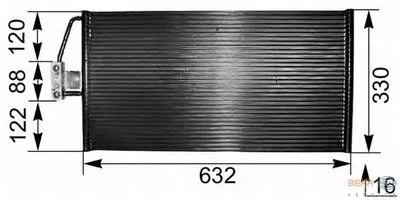 Конденсатор, кондиционер BEHR HELLA SERVICE купить