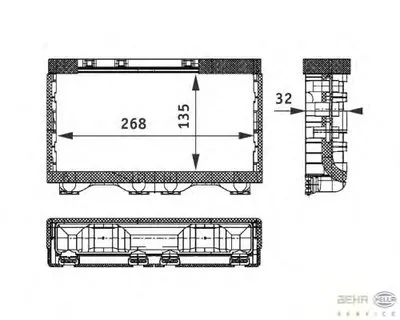 Теплообменник, отопление салона BEHR HELLA SERVICE купить