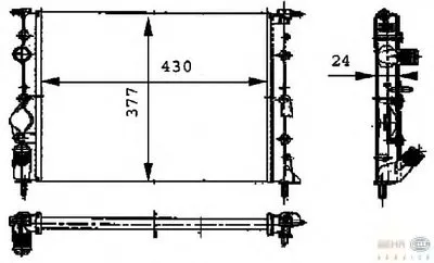 Радиатор, охлаждение двигателя BEHR HELLA SERVICE купить