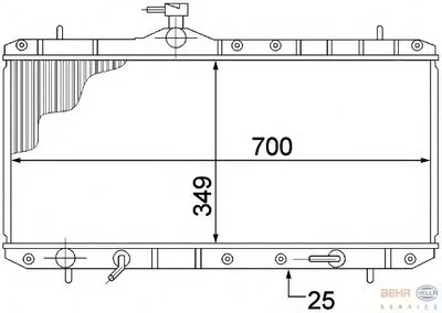 Радиатор, охлаждение двигателя BEHR HELLA SERVICE купить