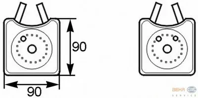 масляный радиатор, двигательное масло BEHR HELLA SERVICE купить
