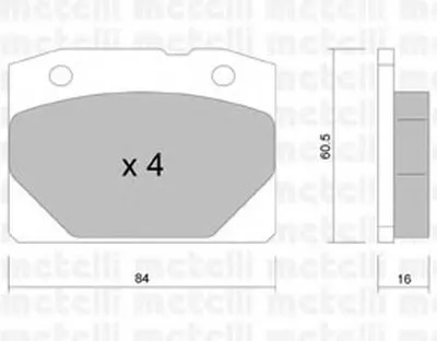 Комплект тормозных колодок, дисковый тормоз METELLI купить