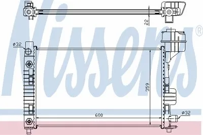 Радиатор, охлаждение двигателя NISSENS купить
