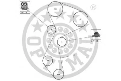 Комплект ремня ГРМ OPTIMAL купить