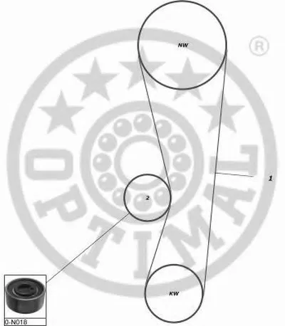 Комплект ремня ГРМ OPTIMAL купить