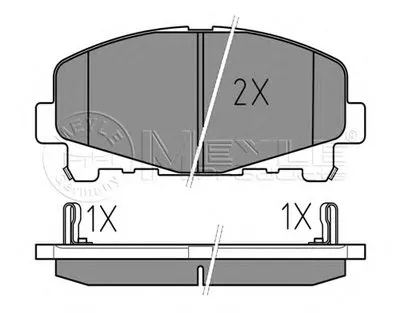 Комплект тормозных колодок, дисковый тормоз MEYLE купить