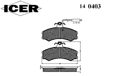 Комплект тормозных колодок, дисковый тормоз ICER купить