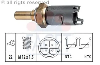 Датчик, температура охлаждающей жидкости; Датчик, температура охлаждающей жидкости; Датчик, температура охлаждающей жидкости FACET купить