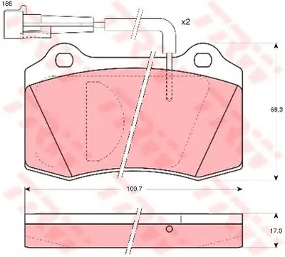 Комплект тормозных колодок, дисковый тормоз TRW купить