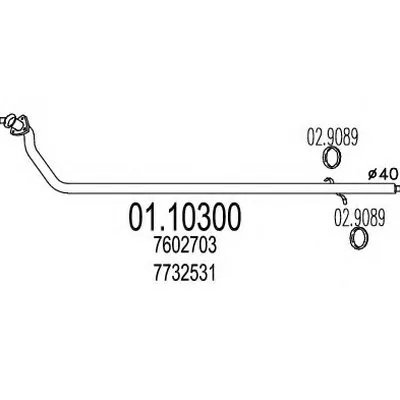 Труба выхлопного газа MTS купить