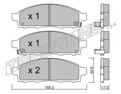 Комплект тормозных колодок, дисковый тормоз TRUSTING купить