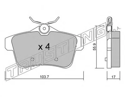Комплект тормозных колодок, дисковый тормоз TRUSTING купить