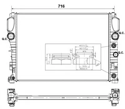 Радиатор, охлаждение двигателя NRF купить