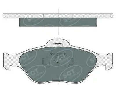 Комплект тормозных колодок, дисковый тормоз SCT Germany купить
