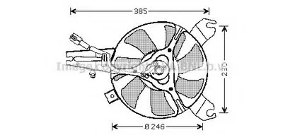 Вентилятор, охлаждение двигателя AVA QUALITY COOLING купить