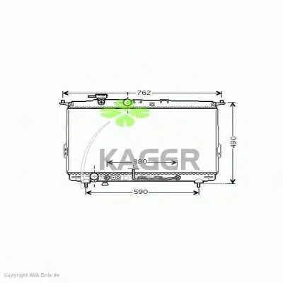 Радиатор, охлаждение двигателя KAGER купить