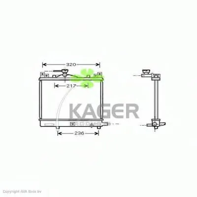 Радиатор, охлаждение двигателя KAGER купить
