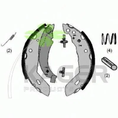 Комплект тормозных колодок KAGER купить