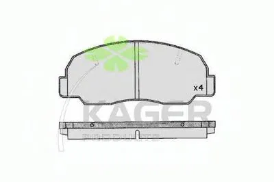 Комплект тормозных колодок, дисковый тормоз KAGER купить