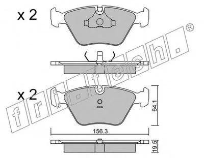 Комплект тормозных колодок, дисковый тормоз fri.tech. купить