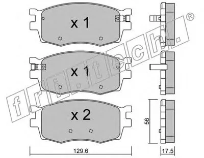 Комплект тормозных колодок, дисковый тормоз fri.tech. купить