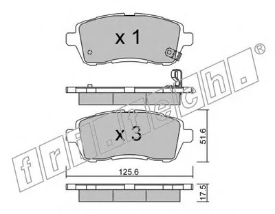 Комплект тормозных колодок, дисковый тормоз fri.tech. купить