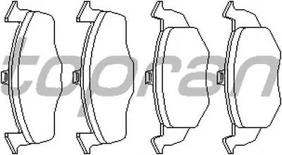 Комплект тормозных колодок, дисковый тормоз TOPRAN купить