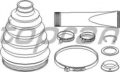 Пыльник, приводной вал TOPRAN купить