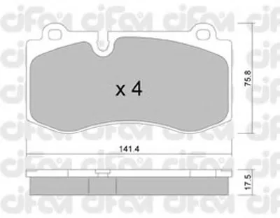 Комплект тормозных колодок, дисковый тормоз CIFAM купить
