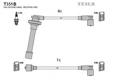 Комплект проводов зажигания TESLA купить