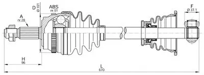 Приводной вал SPIN OPEN PARTS купить