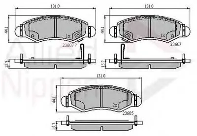 Комплект тормозных колодок, дисковый тормоз ANL Braking COMLINE купить