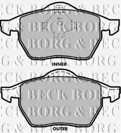 Комплект тормозных колодок, дисковый тормоз BORG & BECK купить