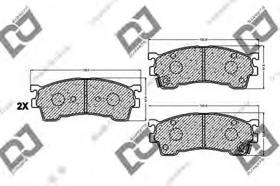 Комплект тормозных колодок, дисковый тормоз DJ PARTS купить