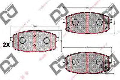 Комплект тормозных колодок, дисковый тормоз DJ PARTS купить
