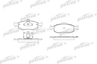 Комплект тормозных колодок, дисковый тормоз PATRON купить