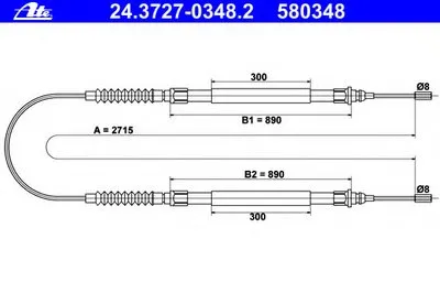 Трос, стояночная тормозная система ATE купить